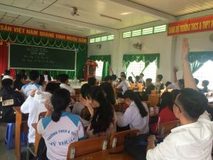 ĐOÀN TRƯỜNG MỸ THUẬN TỔ CHỨC DIỄN ĐÀN XÂY DỰNG TÌNH BẠN ĐẸP - NÓI KHÔNG VỚI BẠO LỰC HỌC ĐƯỜNG