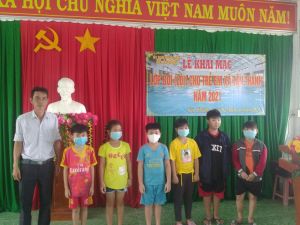HUYỆN ĐOÀN BÌNH TÂN PHỐI HỢP MỞ LỚP DẠY BƠI CHO THIẾU NHI